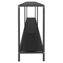 vidaXL fekete edzett üveg tálalóasztal 180 x 35 x 75,5 cm