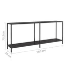 vidaXL fekete edzett üveg tálalóasztal 180 x 35 x 75,5 cm