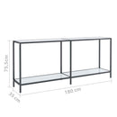 vidaXL fehér edzett üveg tálalóasztal 180 x 35 x 75,5 cm