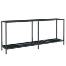 vidaXL fekete edzett üveg tálalóasztal 180 x 35 x 75,5 cm