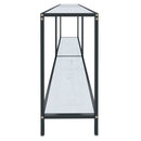 vidaXL fehér edzett üveg tálalóasztal 200 x 35 x 75,5 cm