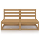 vidaXL kétszemélyes mézbarna tömör fenyőfa kerti kanapé