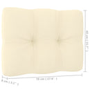 vidaXL háromszemélyes tömör fenyőfa kanapé párnákkal