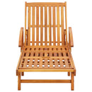 vidaXL 2 db tömör akácfa napozóágy párnákkal