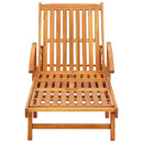 vidaXL 2 db tömör akácfa napozóágy párnákkal