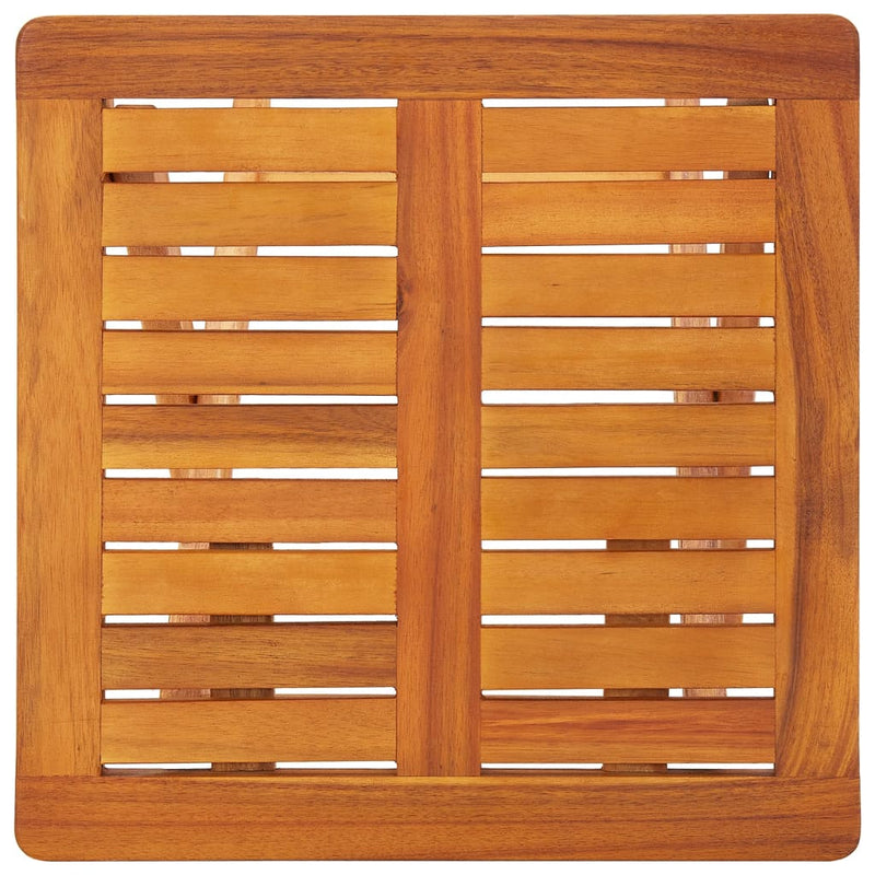 vidaXL 2 db tömör akácfa napozóágy asztallal és párnákkal