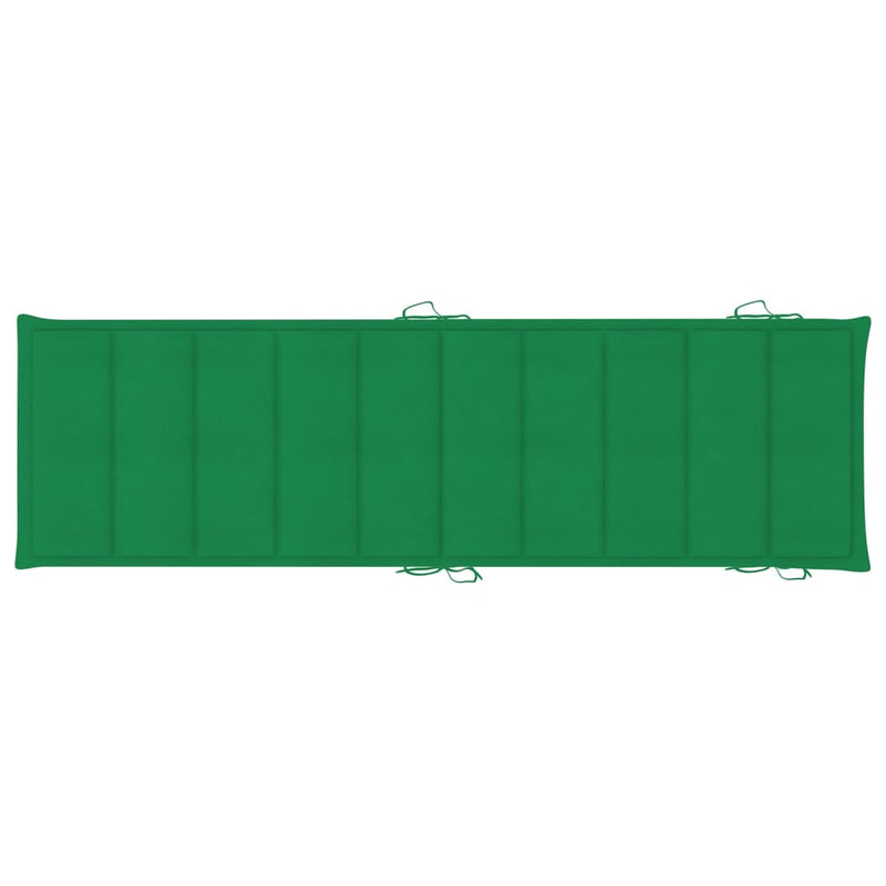 vidaXL 2 db tömör akácfa napozóágy párnákkal