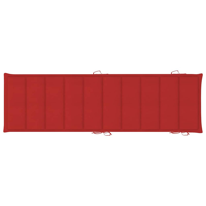 vidaXL 2 db tömör akácfa napozóágy párnákkal