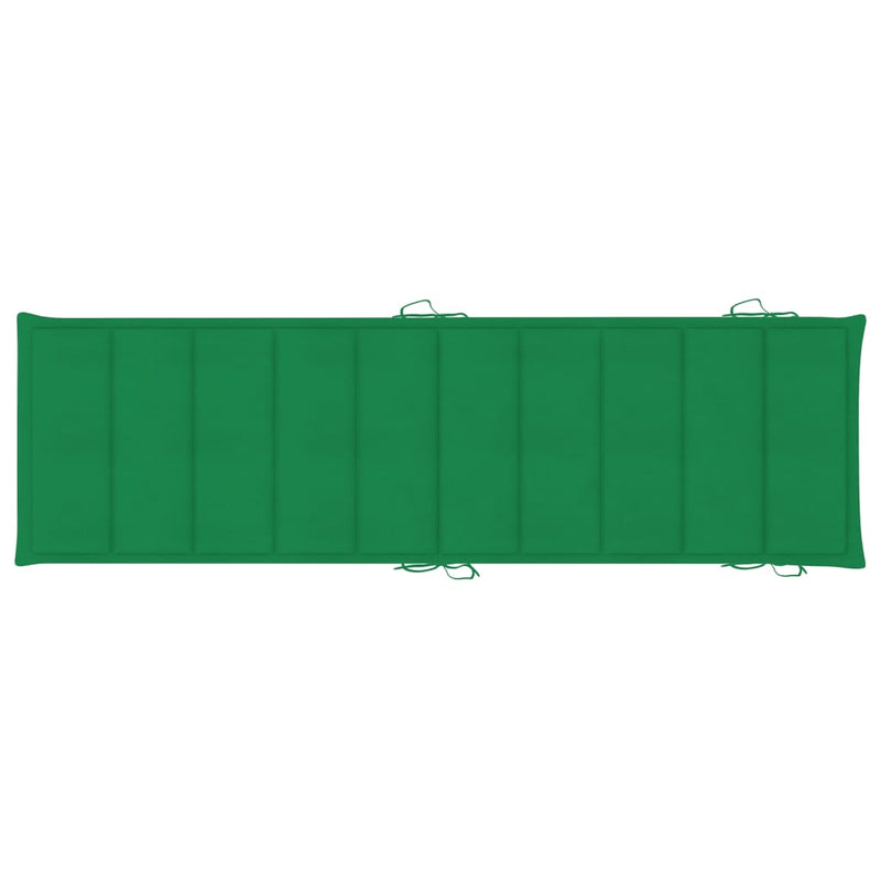 vidaXL 2 db tömör akácfa napozóágy párnákkal