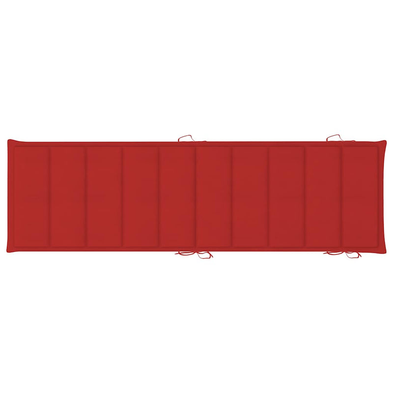 vidaXL 2 db tömör akácfa napozóágy párnákkal