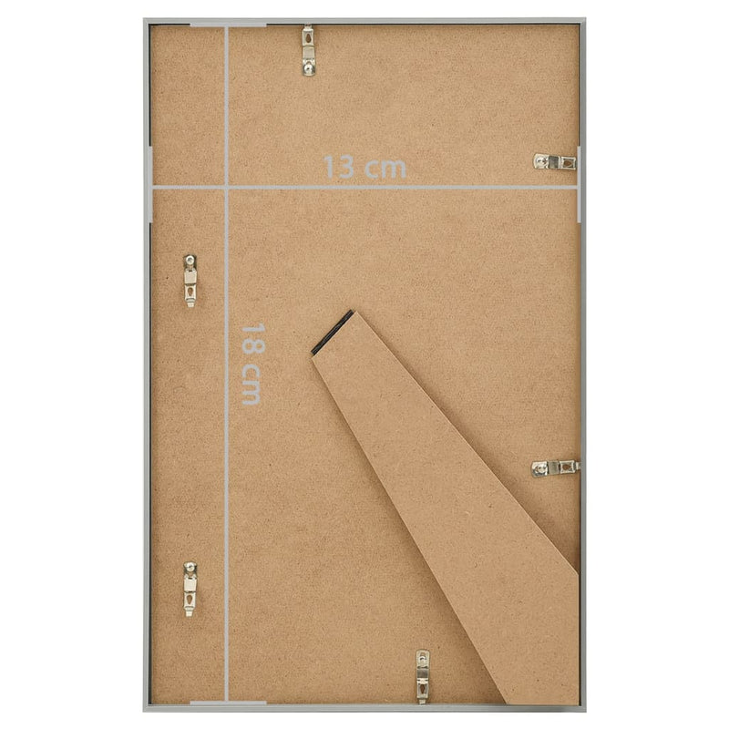 vidaXL 3 db ezüstszínű MDF asztali fényképkeret 13 x 18 cm