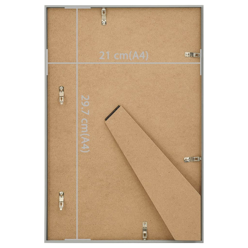 vidaXL 3 db ezüstszínű MDF asztali fényképkeret 21 x 29,7 cm