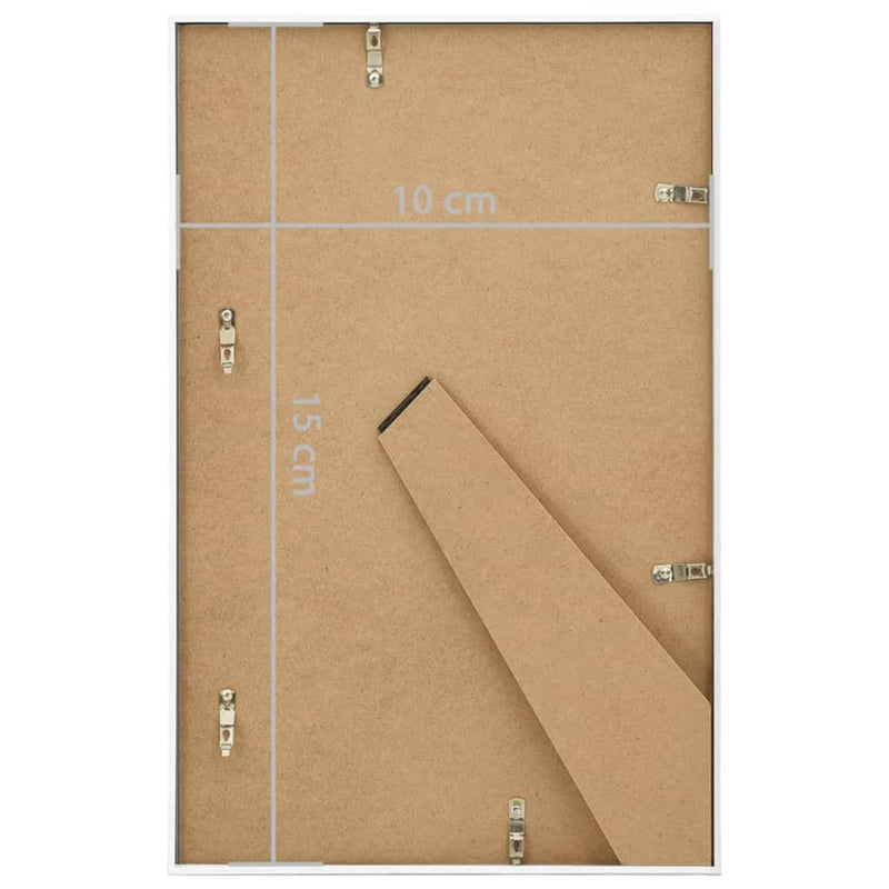 vidaXL 3 db fehér MDF asztali fényképkeret 10 x 15 cm