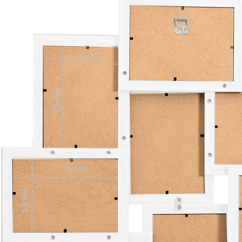 vidaXL fehér MDF fényképkeretszett 10 db 13 x 18 cm-es képhez