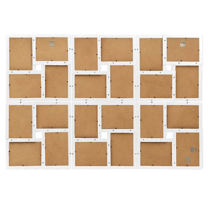 vidaXL fehér MDF fényképkeretszett 24 db 10 x 15 cm-es képhez