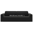 vidaXL 3-személyes fekete sztreccs poliészterdzsörzé kanapé-védőhuzat