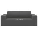 vidaXL 2-személyes antracitszürke sztreccs poliészterdzsörzé kanapéhuzat