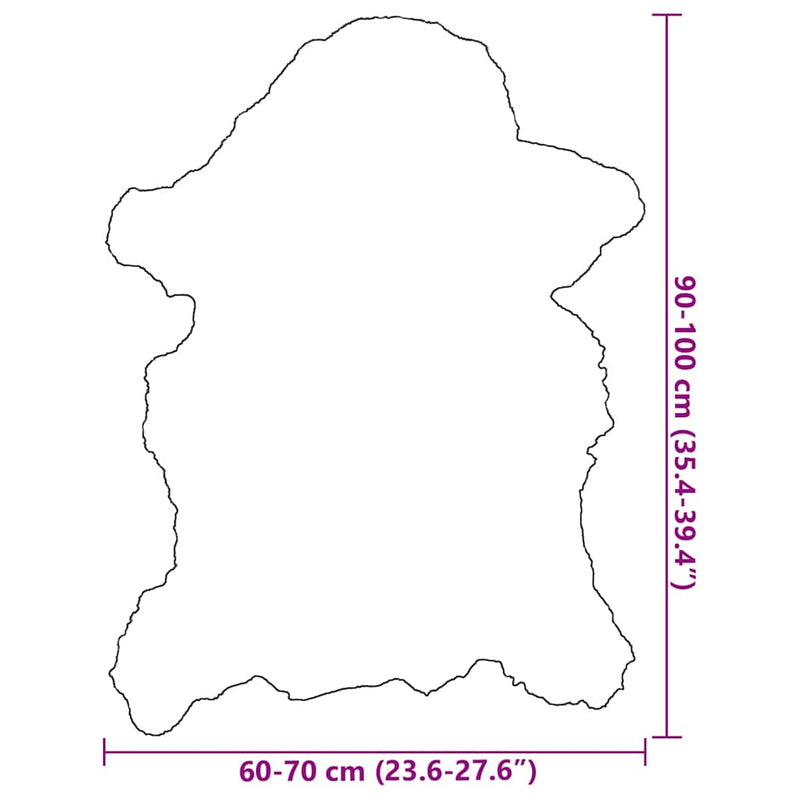 vidaXL krémszínű báránybőr (60-70) x (90-100) cm
