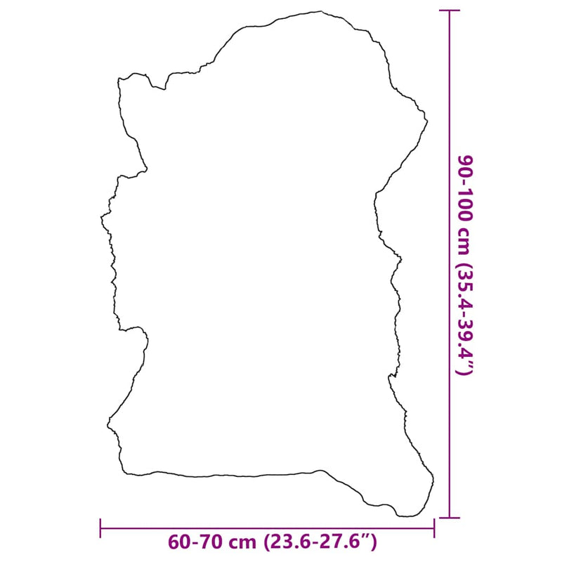 vidaXL vegyes színű báránybőr (60-70) x (90-100) cm