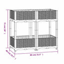 vidaXL polipropilén magaságyás 80 x 40 x 71 cm