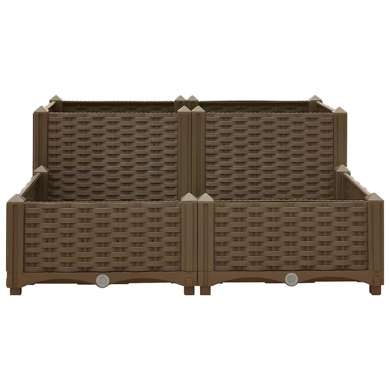 vidaXL polipropilén magaságyás 80 x 80 x 38 cm