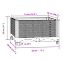 vidaXL polipropilén magaságyás 40 x 40 x 23 cm