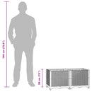 vidaXL polipropilén magaságyás 80 x 40 x 38 cm