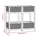 vidaXL polipropilén magaságyás 80 x 40 x 71 cm