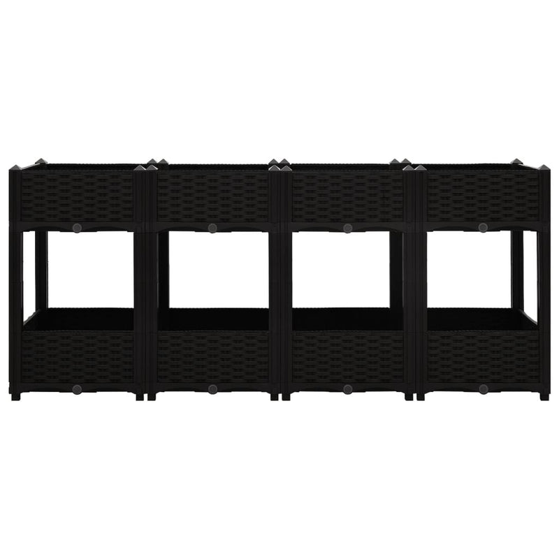 vidaXL polipropilén magaságyás 160 x 40 x 71 cm
