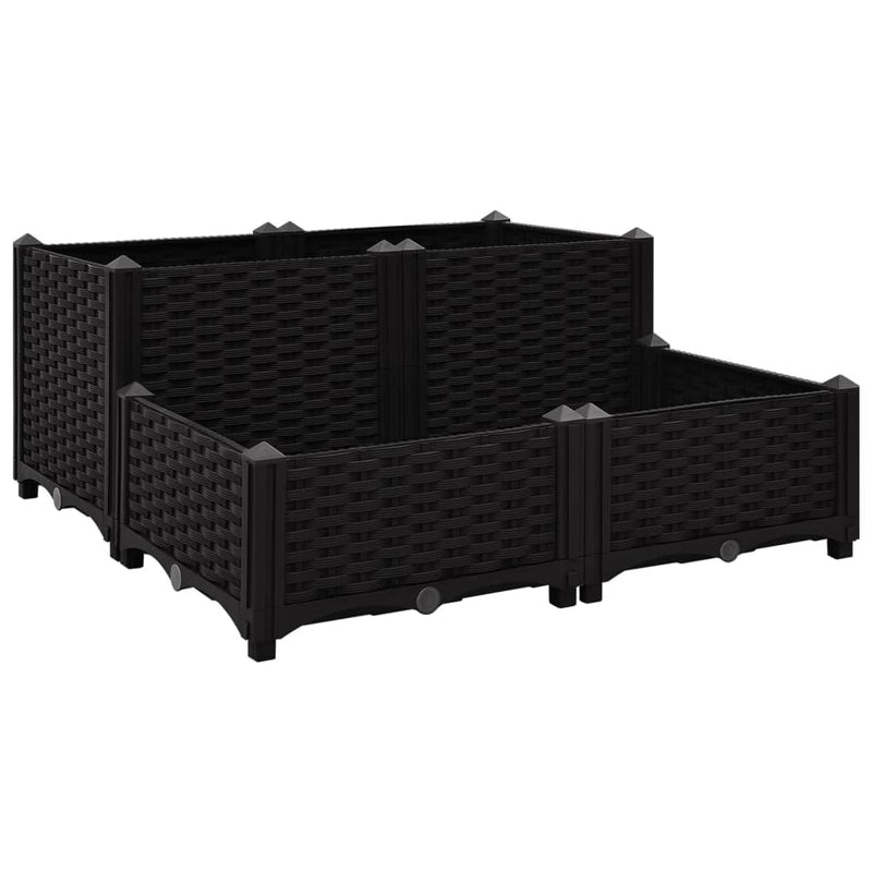 vidaXL polipropilén magaságyás 80 x 80 x 38 cm