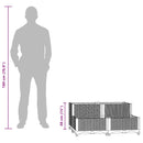 vidaXL polipropilén magaságyás 80 x 80 x 38 cm