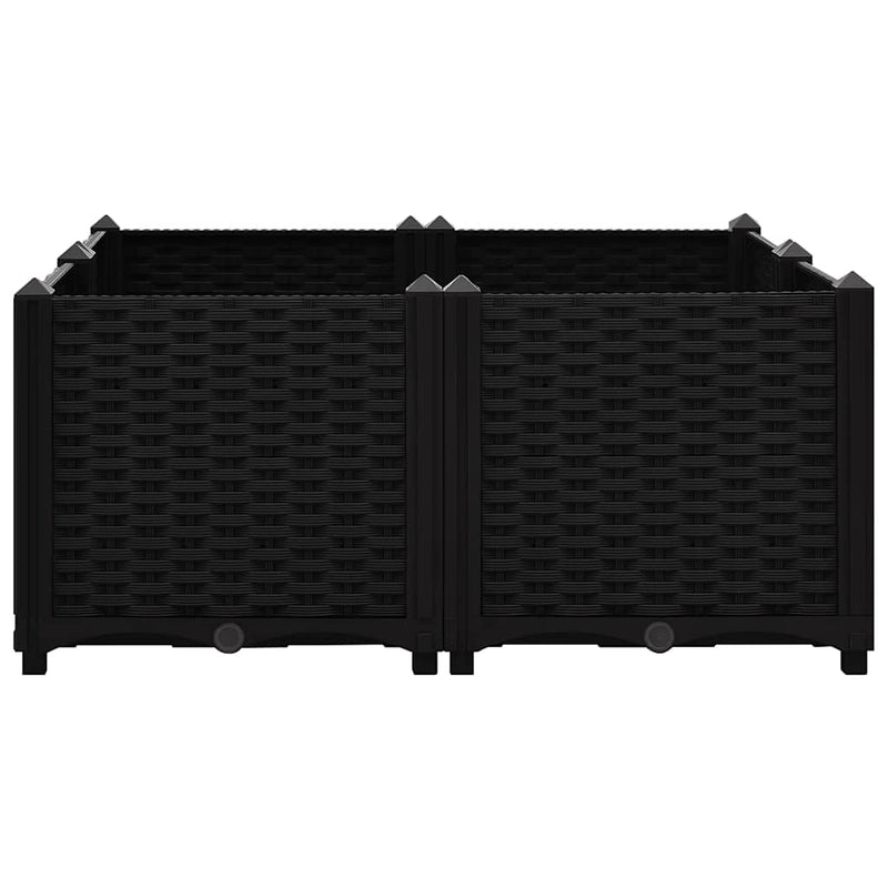 vidaXL polipropilén magaságyás 80 x 80 x 38 cm