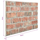 vidaXL Fali panelek 10 pcs Piros 100 x 50 cm EPS Hab