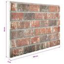 vidaXL Fali panelek 10 pcs Sötétbarna és Szürke 100 x 50 cm EPS Hab