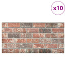vidaXL Fali panelek 10 pcs Sötétbarna és Szürke 100 x 50 cm EPS Hab