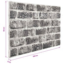vidaXL Fali panelek 10 pcs Sötétszürke és Fehér 100 x 50 cm EPS Hab