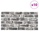 vidaXL Fali panelek 10 pcs Sötétszürke és Fehér 100 x 50 cm EPS Hab