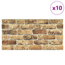 vidaXL Fali panelek 10 pcs Sötét Homok 100 x 50 cm EPS Hab