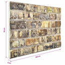 vidaXL Fali panelek 10 pcs Sokszínű 100 x 50 cm EPS Hab