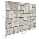 vidaXL Fali panelek 10 pcs Szürke 100 x 50 cm EPS Hab