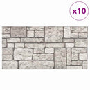 vidaXL Fali panelek 10 pcs Szürke 100 x 50 cm EPS Hab