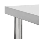 vidaXL rozsdamentes acél konyhai munkaasztal kerekekkel 60x30x85 cm