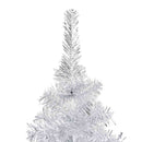 vidaXL ezüstszínű PET megvilágított műkarácsonyfa gömb szettel 180 cm