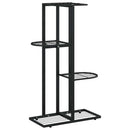 vidaXL fekete 4 szintes acél virágtartó állvány 43 x 22 x 76 cm