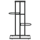 vidaXL fekete 4 szintes acél virágtartó állvány 43 x 22 x 76 cm