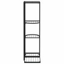 vidaXL fekete 4 szintes acél virágtartó állvány 43 x 22 x 76 cm