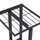 vidaXL fekete 4 szintes acél virágtartó állvány 43 x 22 x 76 cm