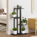 vidaXL fekete 4 szintes acél virágtartó állvány 43 x 22 x 76 cm