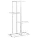 vidaXL fehér 4 szintes acél virágtartó állvány 43 x 22 x 76 cm