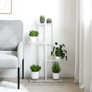 vidaXL fehér 4 szintes acél virágtartó állvány 43 x 22 x 76 cm